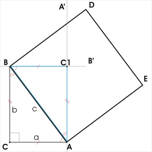 Диагональ ab. Теорема Пифагора 4 угольник. Теорема Пифагора Найдите p (ABC). Диагональ а4. Из прямоугольника сделать треугольник и пятиугольник.